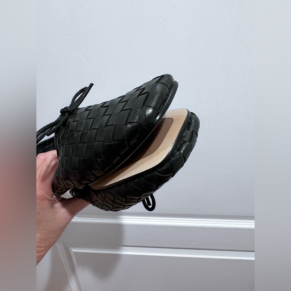 Quince Black Woven Leather Ballet Flats - Picture 7 of 13
